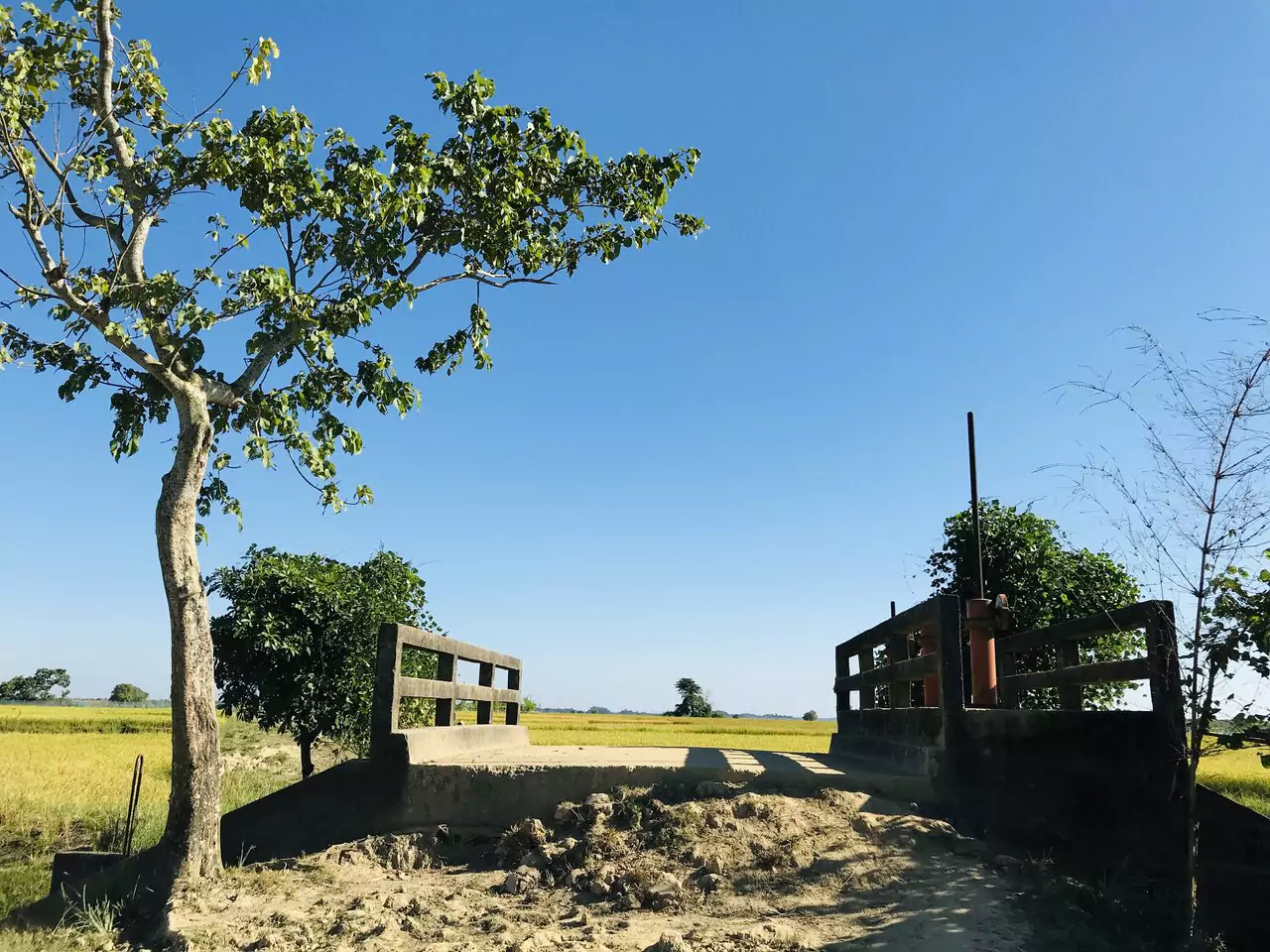 সুইচ গেইট খালের পাড় ব্রিজ