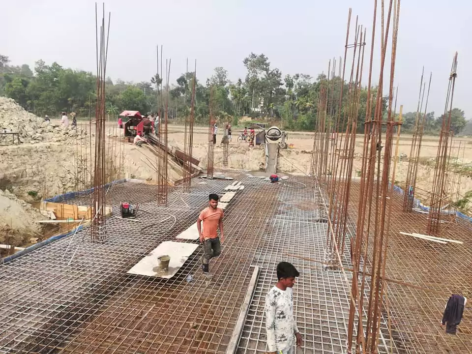 চিকনাগুল ইউনিয়ন স্বাস্থ্য ও পরিবার কল্যাণ কেন্দের বেইজমেন্ট এর নির্মাণ কাজ চলমান